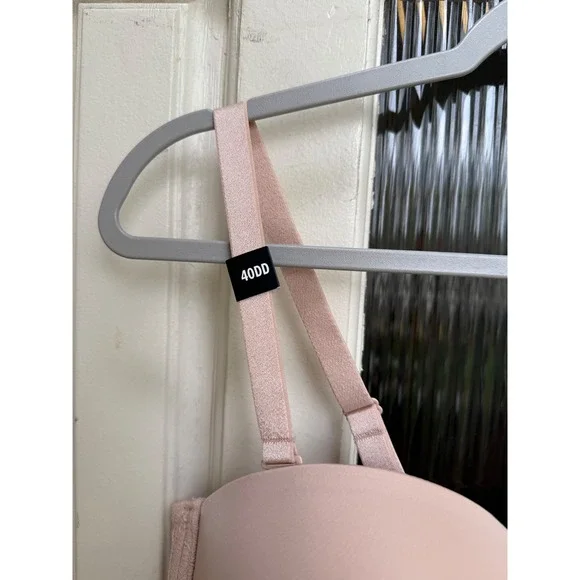 Torrid Curve Multi-Way Strapless Bra Lightly Lined Nude Lace Rose Size 40DD NWT - Picture 2 of 6